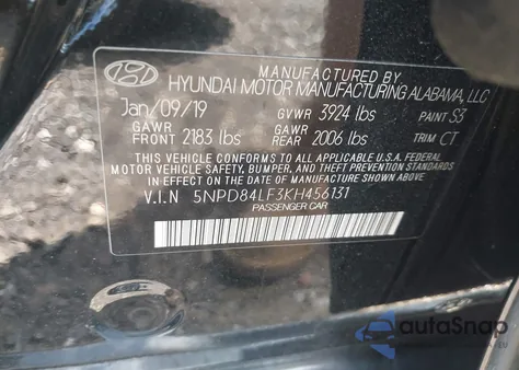 2019 Hyundai Elantra Value Edition из США, поврежденный, VIN 5NPD84LF3KH456131